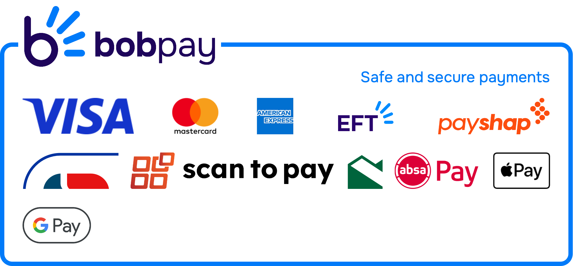 Accepted payment methods