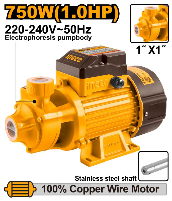 Ingco Water Pump 0.75kW + Gauge (VPM7508)