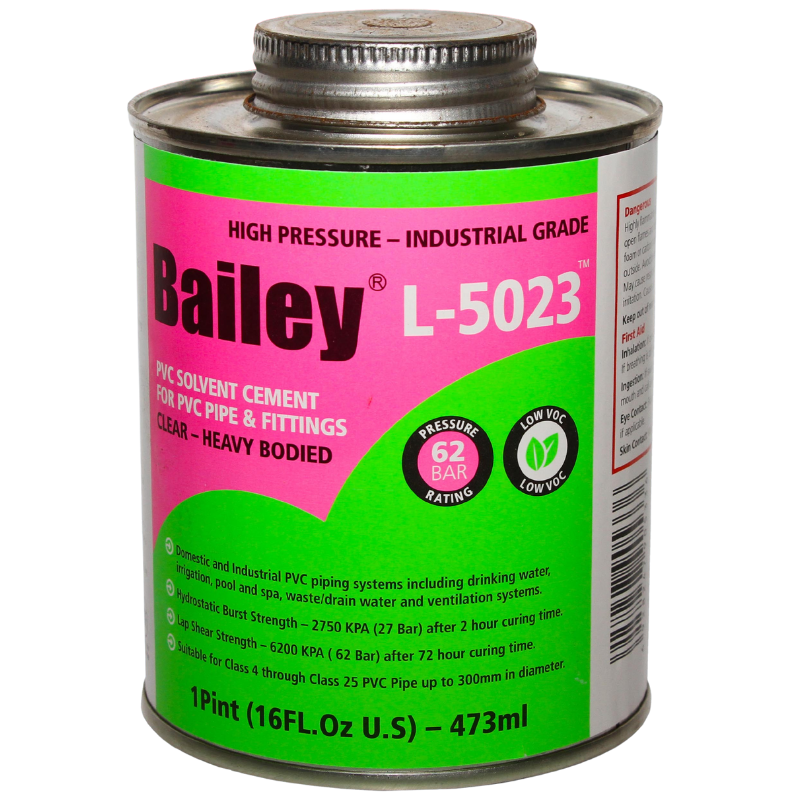 Bailey PVC Weld 473ml – High-Pressure Solvent Cement