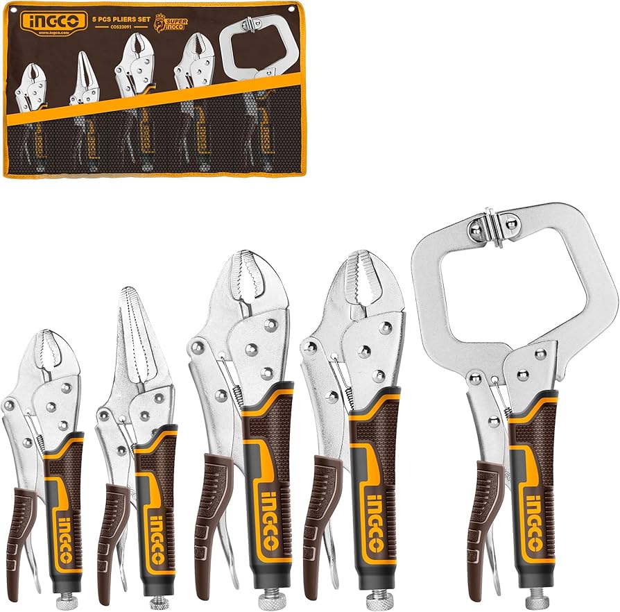 Plier Locking Set 5pcs HSPP41602 Ingco