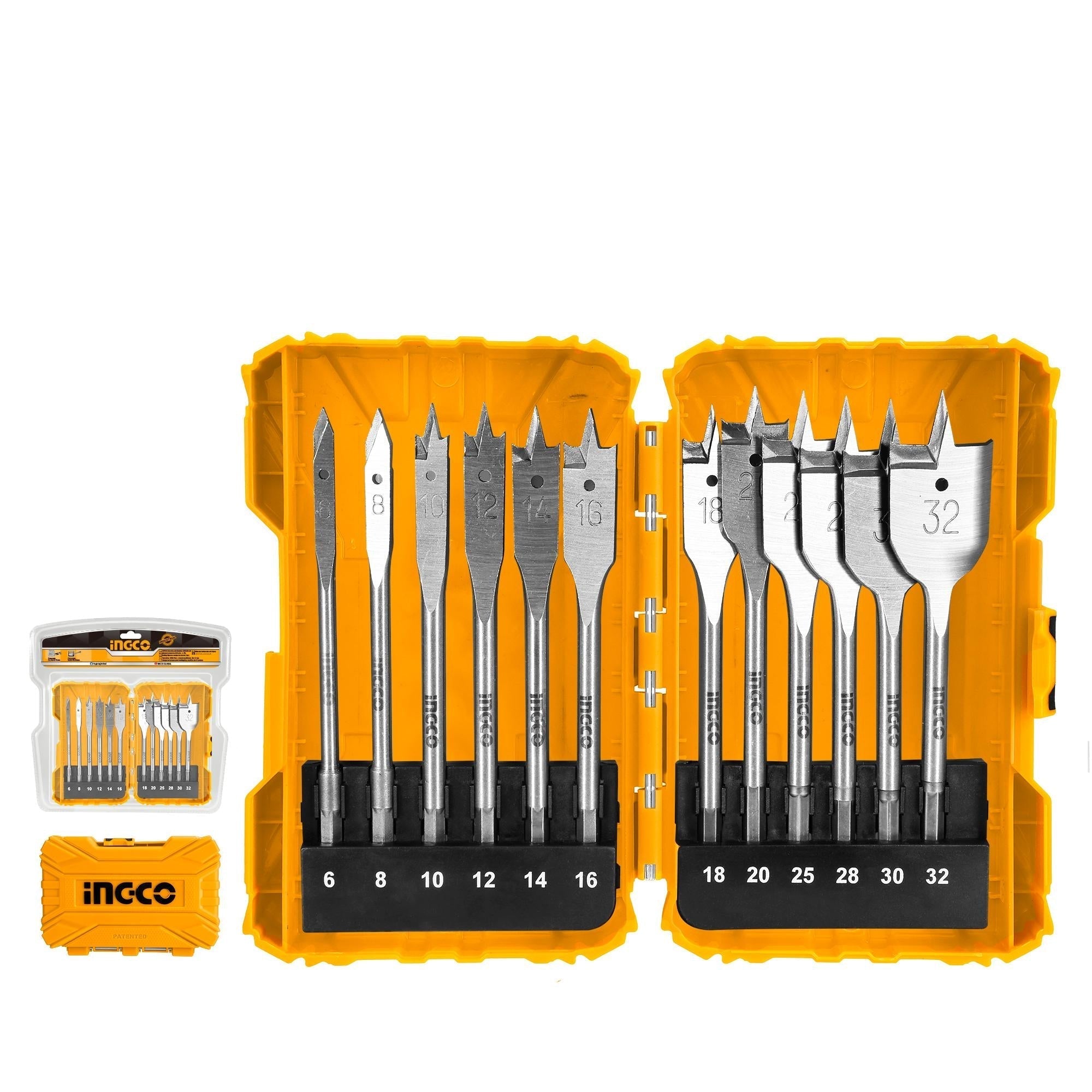 Spade Bit Set 12pcs 6-32mm AKDL2101 Ingco
