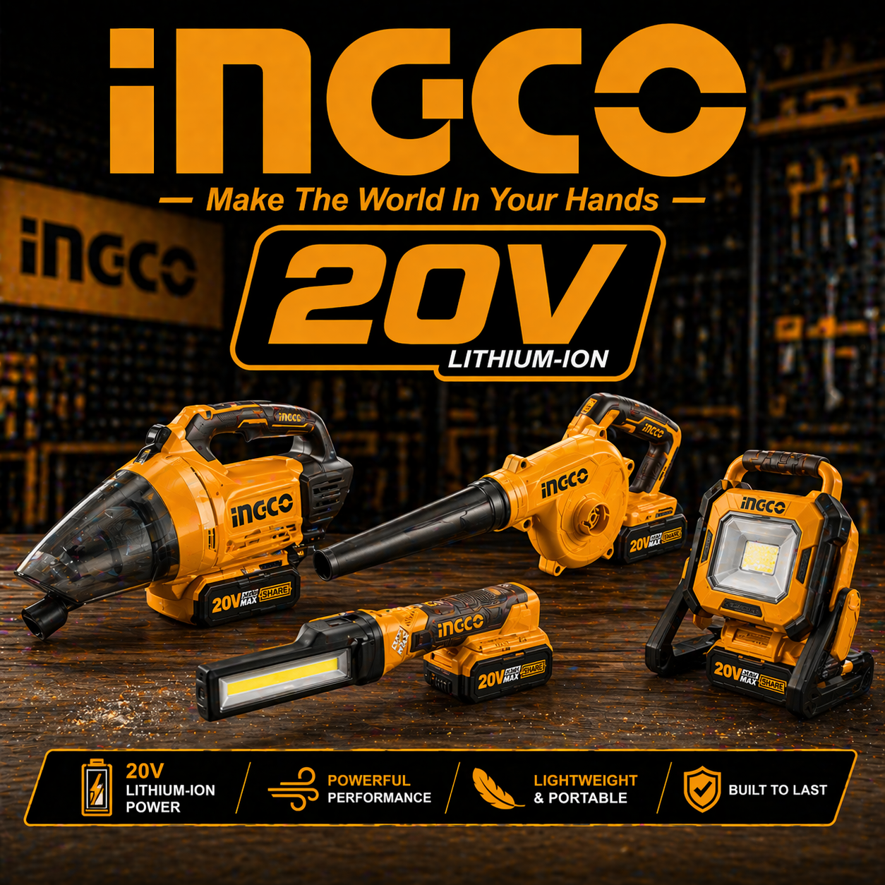 Cordless Vacuums, Blowers and Lights