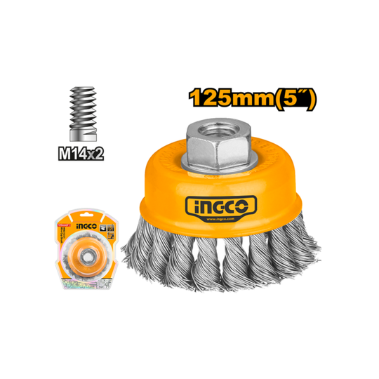 Ingco Wire Cup Brush Twist 125mm WB21251
