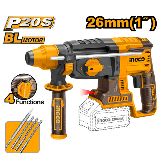 Ingco Rotary Hammer Drill 26mm 20V CRHLI20268 Tool Only