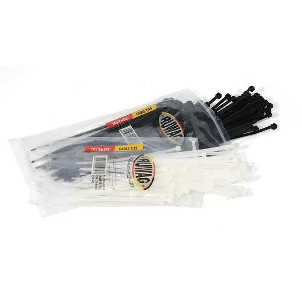 CABLE TIES WHITE 3.6X140 (100 PACK) RUWAG