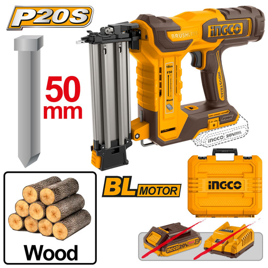 Ingco Brad Nailer 20V Tool Only CBNLI5005