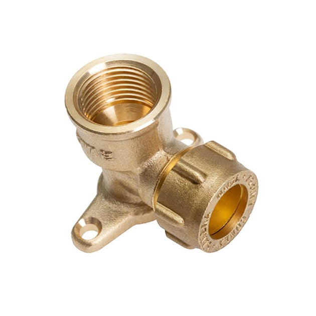 COMPRESSION ELBOW WALLPLATE FEMALE CFI 15mm COBRA