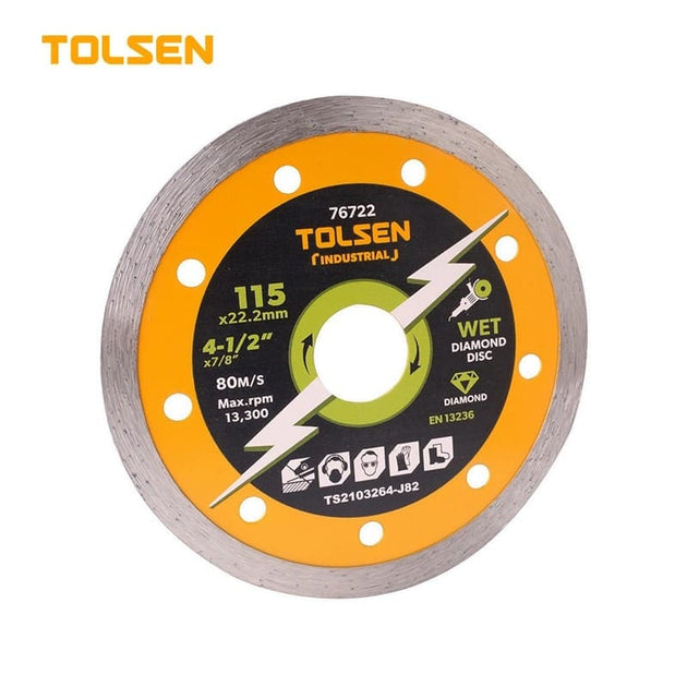 CONTINUOUS DISC 115mm DIAMOND TOL76722 TOLSEN
