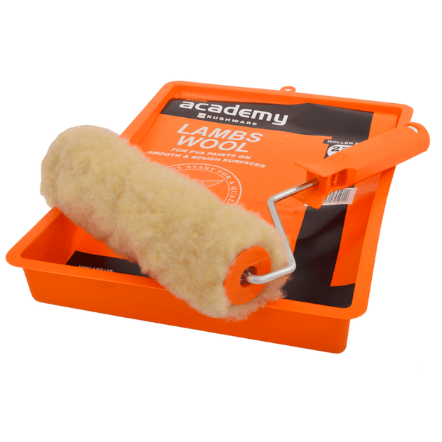 ROLLER SET LAMBS WOOL 225mm ACADEMY F5501