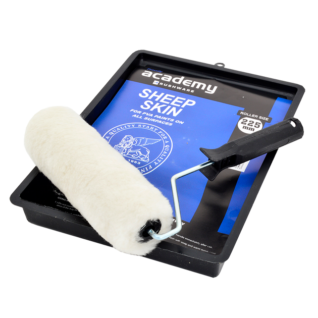 ROLLER SET SHEEPSKIN 225mm ACADEMY F5504