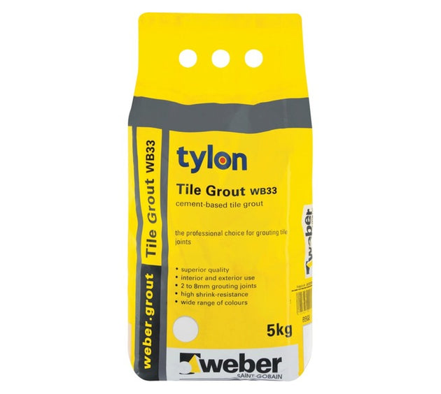 Grout White 5kg Tylon
