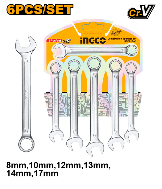 Ingco Spanner Combination Set 6pc HKSPA1068