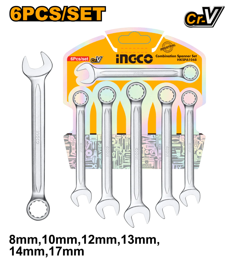 Ingco Spanner Combination Set 6pc HKSPA1068