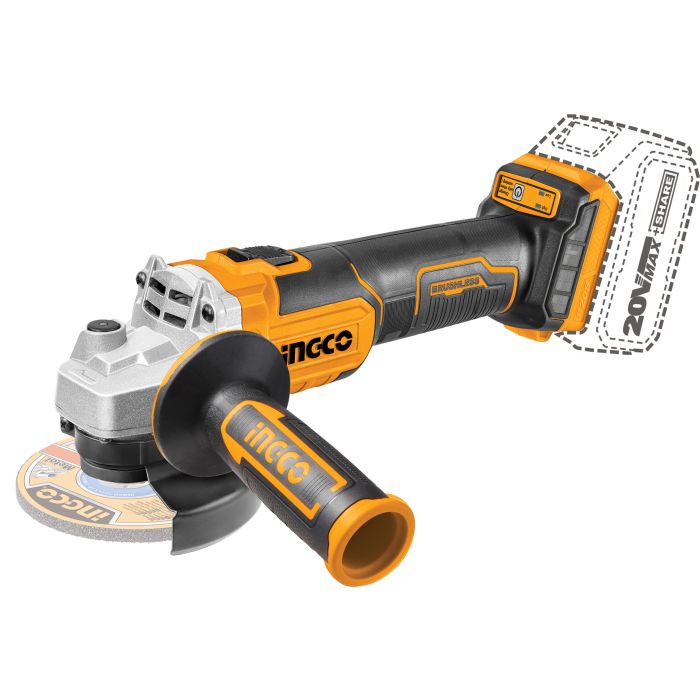 INGCO ANGLE GRINDER 115mm 20V BRUSHLESS KIT CAGLI201158