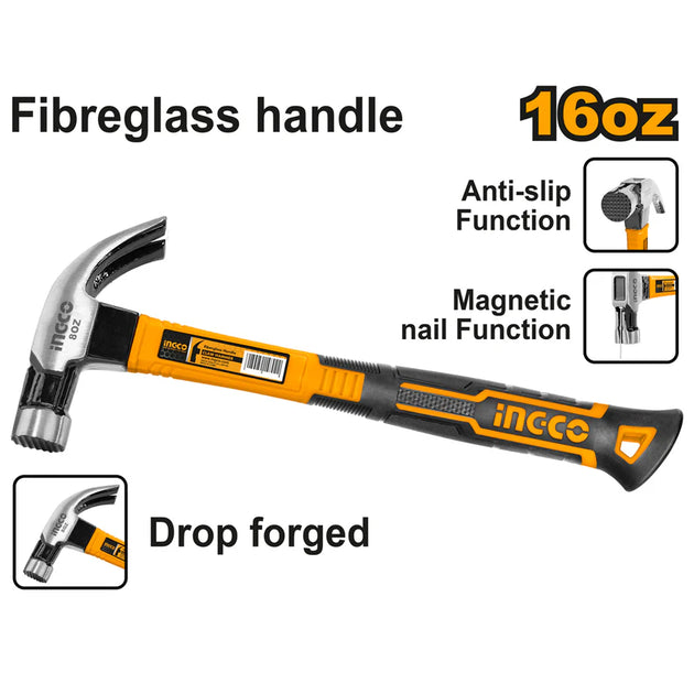 INGCO HAMMER CLAW MAGNETIC 450g