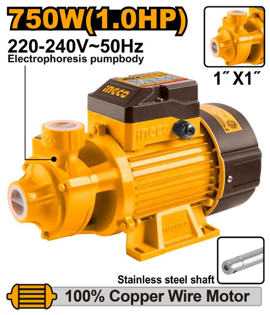 INGCO WATER PUMP 0.75kw + GAUGE VPM7508