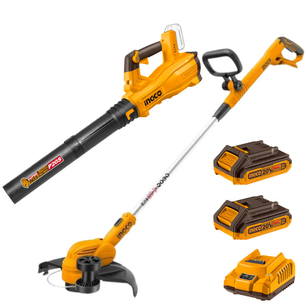 Ingco 20V pcs Kit Grass Trimmer+ Blower COSLI250398