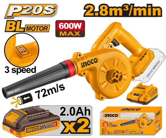 Ingco 3 Speed Blower (Kit) 20V CABLI20682