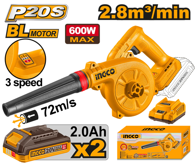Ingco 3 Speed Blower (Kit) 20V CABLI20682