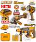 Ingco 3pc Combo (Rotary Drill+Grinder+Lamp) 20V COSLI250183