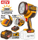 42V MAX flashlight with battery and charger on a white background