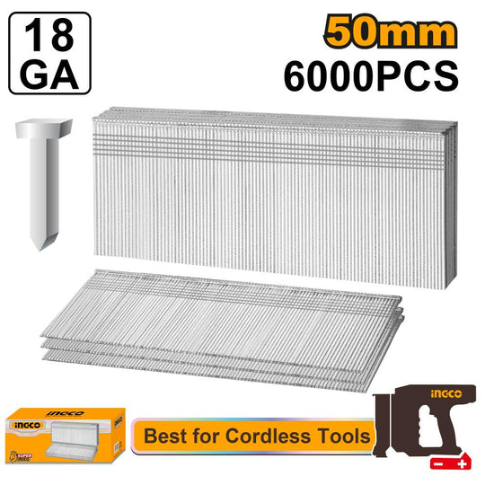Ingco 50mm Brad Nails 6000pc ANA18506