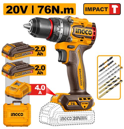 Ingco 76Nm Impact Drill (Kit) CIDLI207686