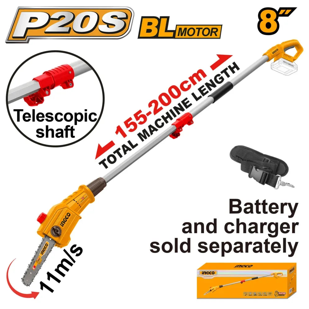 Ingco 8" Pole Saw (Tool Only) 20V PSLI2028