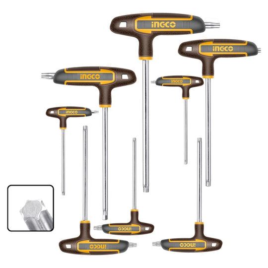 Ingco 8pc T-Handle Torx Wrench Set HHKT80838