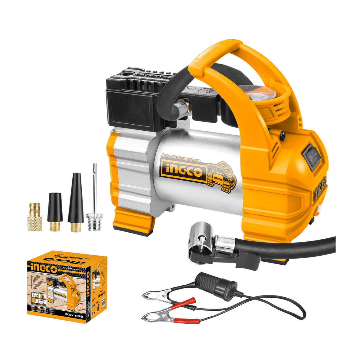 Ingco Auto Air Comp 12V 140PSI AAC1408