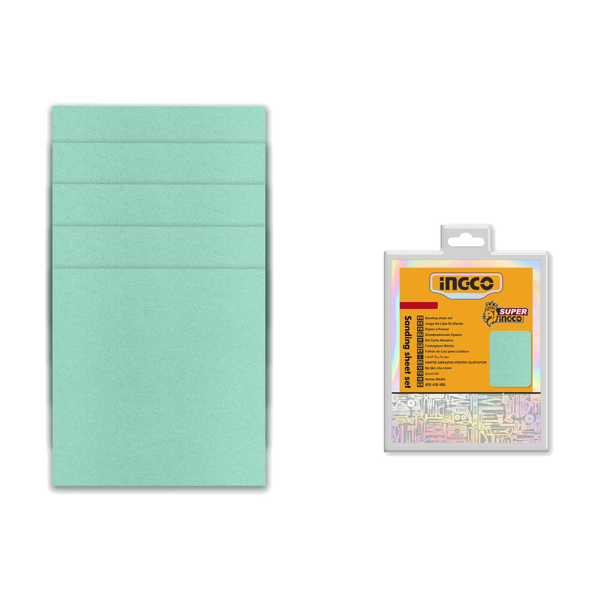 Ingco Sanding Sheets Assorted 145x114mm 50pc AKFS145115