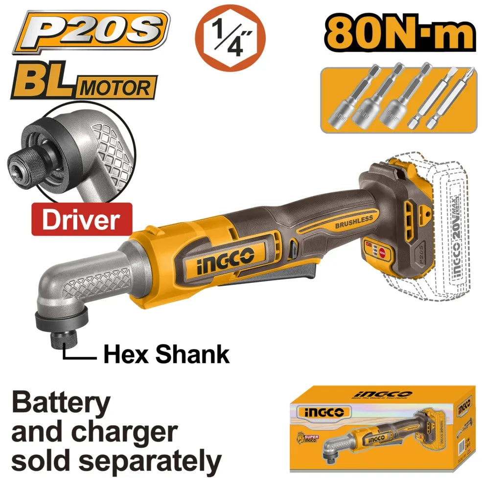 Ingco Angle Impact Driver 80NM 20V CAIRLI2081