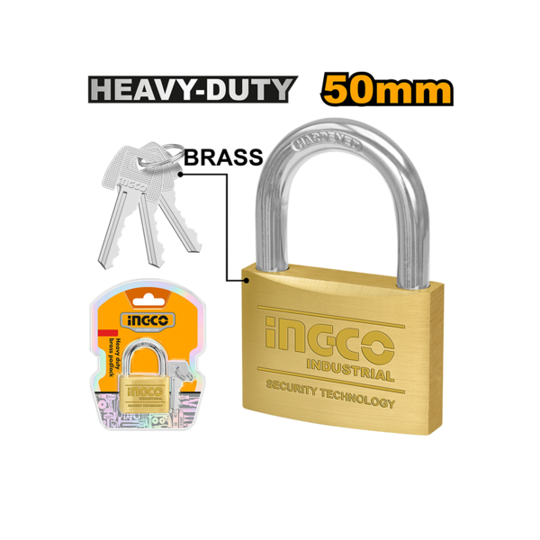 Ingco Brass Padlock 50mm H/D DBPL0502