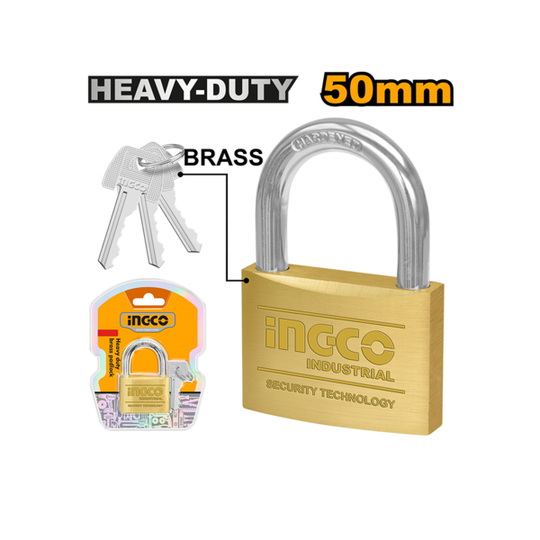 Ingco Brass Padlock 50mm H/D DBPL0502