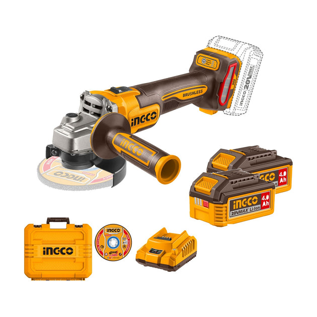 Ingco Angle Grinder (Kit) 900W 115mm 20V CAGLI261522