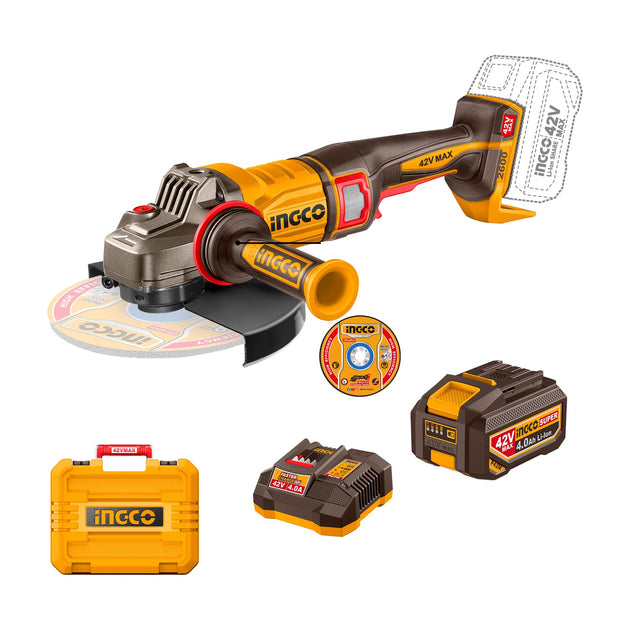 Ingco Angle Grinder 230mm (Kit) 2600W 42V CAGLI4260182