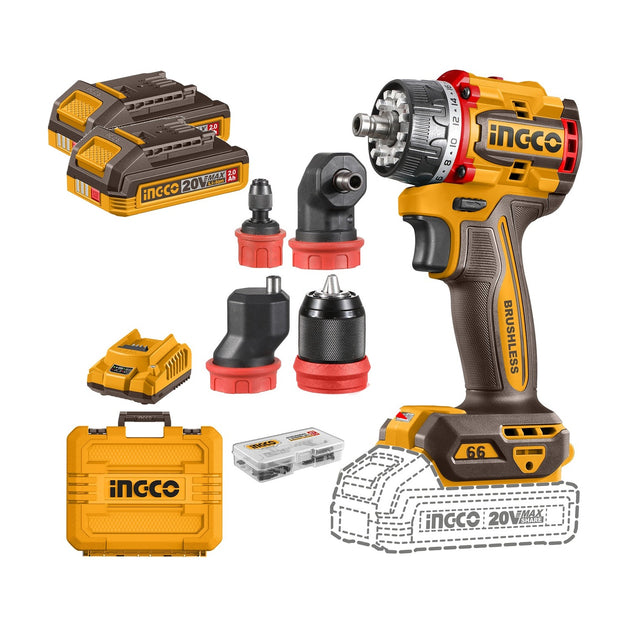 Ingco 66Nm Multi Head Drill/Driver 20V CDLI206686