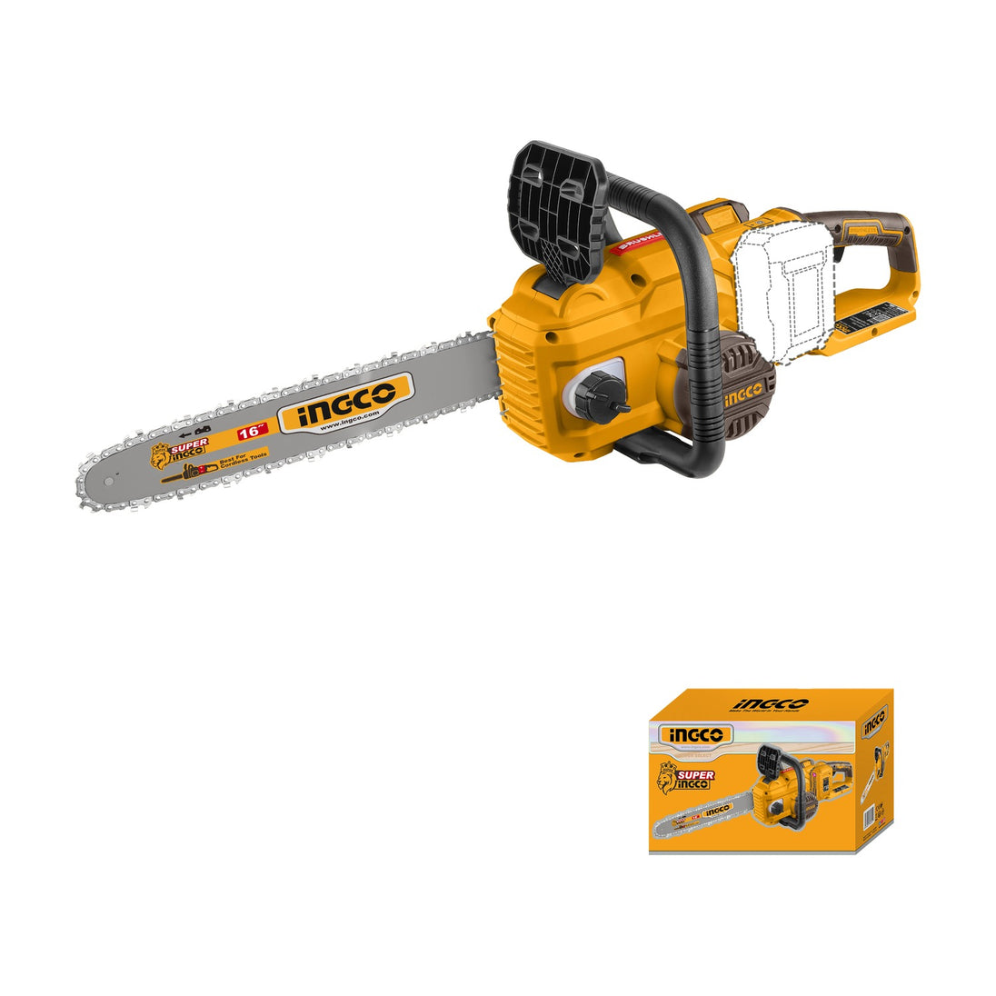 Ingco Chain Saw B/Less 40V 400mm CGSLI40168