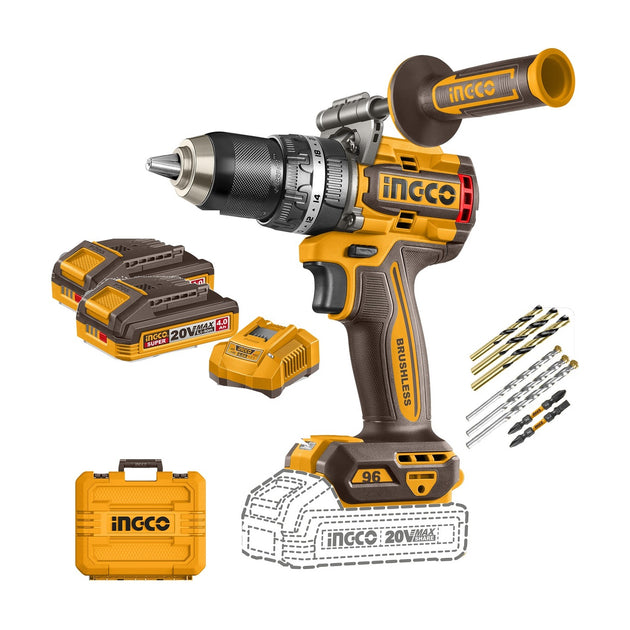 Ingco 96Nm Jacobs Chuck Drill (Kit) 20V CIDLI209689