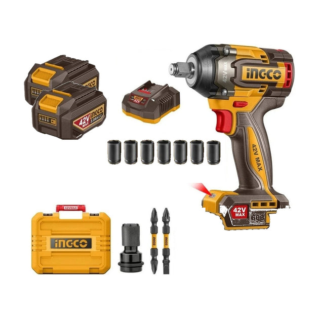 Ingco 42V Max Impact Wrench  600Nm Kit CIWLI42602