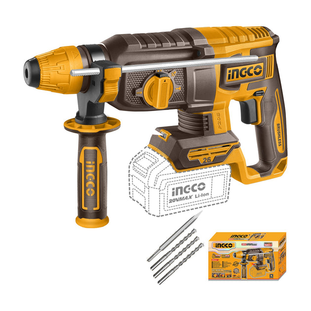 Ingco Rotary Hammer Drill (Tool Only) 26mm 20V CRHLI26208
