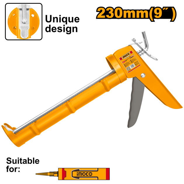 Ingco Caulking Gun Half Barrel 232mm HCG1809