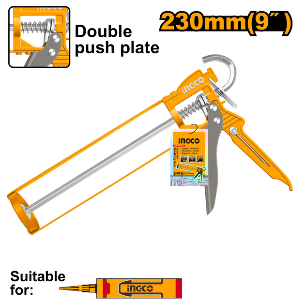 Ingco Caulking Gun Skeleton 232mm HCG1409