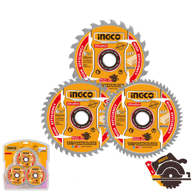 Ingco Circular Saw Blade 160mm Ultra Thin 3pcs TSB16503