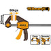 Orange and black clamp with measurement details and 'ingo' branding on a white background