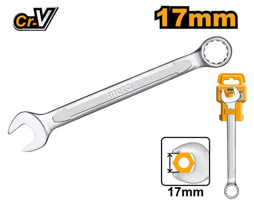 17mm wrench with Cr-V marking and size indication on a white background