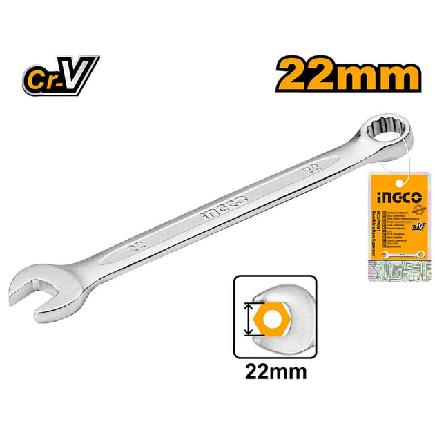 20mm wrench with 'Cr-V' and 'INGCO' branding on a white background