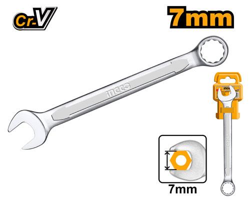 7mm wrench with Cr-V marking on a white background