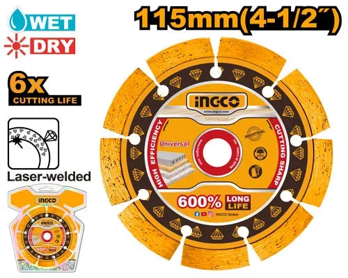 Ingco Concrete Cutting Disc Wet Dry 115mm DMD071151