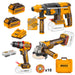 Ingco Cordless Impact Drill, Angle Grinder 115mm and Rotary Drill 20V Kit COSLI241198 1